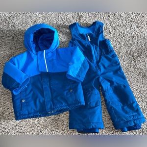 Columbia winter jacket and snow pants. 12-18 mo